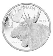 2012 Canada $300 Robert Bateman Moose - Platinum Coin